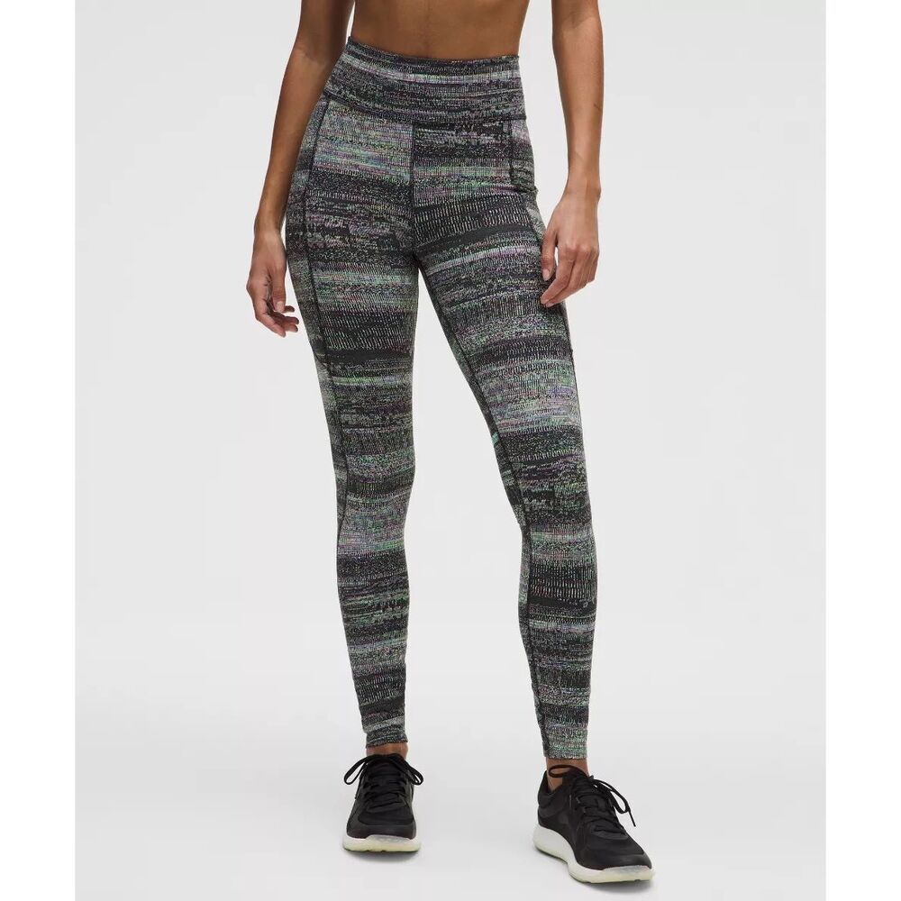 RARE Lululemon Lab Jacquard High-Rise Training Tight 28" Size 2 Gray Black Purpl